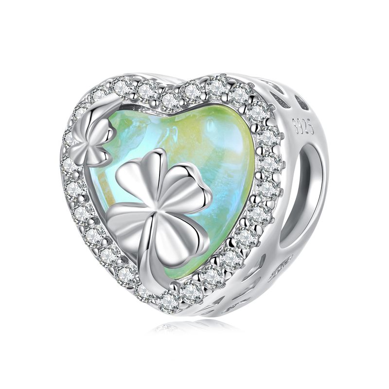 Four-leaf Clover Charm Sterling Silver Charm, BSC1144_voghion.com