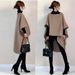 Oversized Wool Blend Coat – Asymmetrical Design, Mid-Length Casual Trench (Sizes S/M/L)_voghion.com