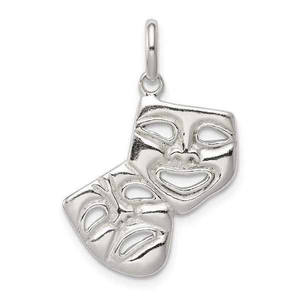Sterling Silver Comedy/Tragedy Charm_voghion.com