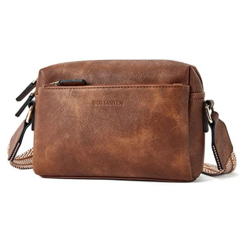 Nuova borsa a tracolla piccola da donna in pelle con tre cerniere e tracolla colorata_voghion.com