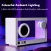 Mini transparent synlig Bluetooth-högtalare med klocka, bärbar kort, trådlös musikspelare, skrivbords-LED-atmosfärlampa_voghion.com