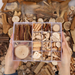 Kleine DIY Handarbeit Vorschule Kindergarten Kunst Bereich Natürliche Log Holz Blöcke Set Materialien Trockene Zweige_voghion.com