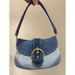 Denim Underarm Bag French Splicing Canvas Bag Shoulder Bag Handbag_voghion.com