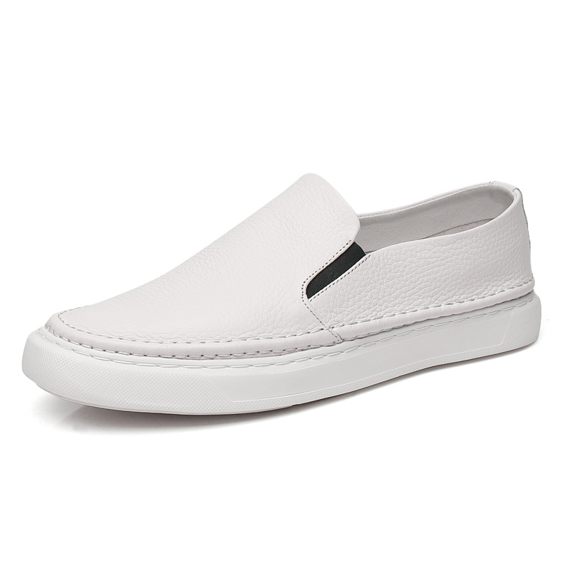 Slip-On Lazy White Sole Soft Surface Sports First Layer Rindsleder Herren Freizeitschuhe Sneakers_voghion.com