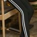 Damen-Oberleggings mit weißen Streifen an der Seite und kleinen Füßen, Neun-Punkt-Bleistifthose_voghion.com