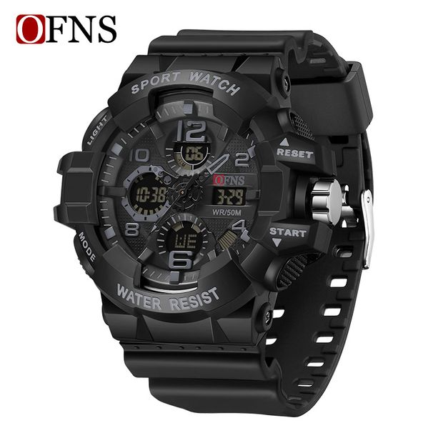 Youth Sports Watch With Alarm Clock, Dual Display, Waterproof, Night Light, Stopwatch For Students - Stylish & Functional Multifunctional Electronic_voghion.com