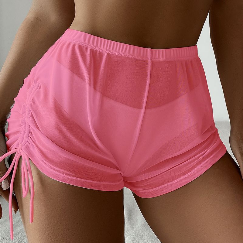 Traje de baño de cintura alta multicolor para mujer, pantalones de protección solar de verano, bóxer de malla, bikini de playa, bañador._voghion.com