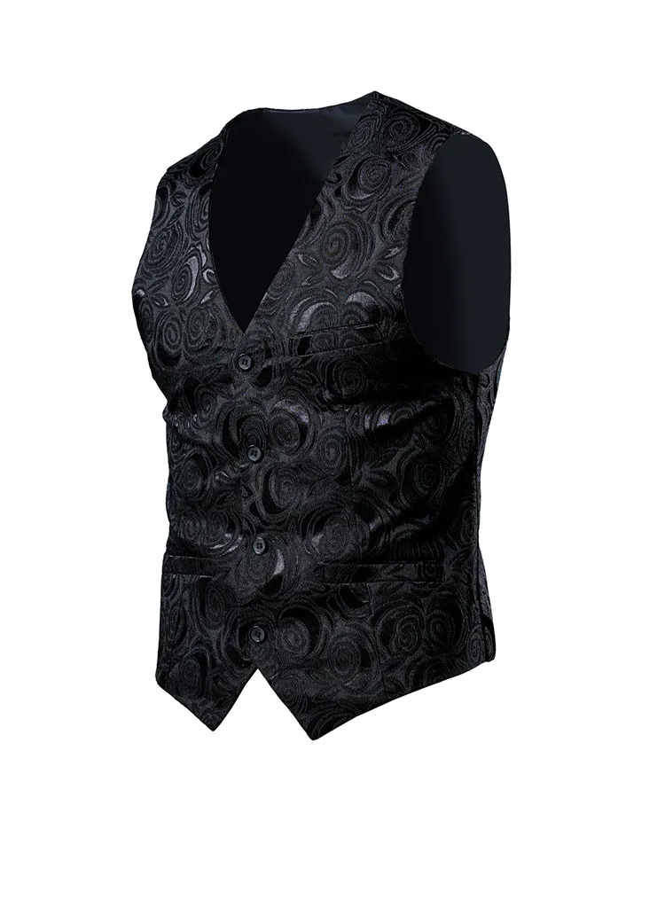 Men's Clothing Men's Casual Suit Vest Men's European Size Fashion V Neck Formal Vest Vest_voghion.com