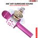 5CORE Bluetooth Wireless Karaoke Microphone All-in-One Portable Handheld Mic With Speaker Recorder Microfono Inalambrico WM SPK PNK_voghion.com