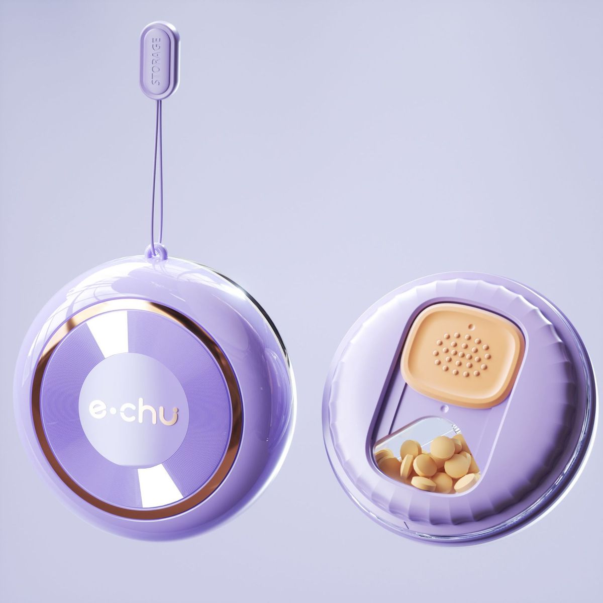 Přenosný dávkovač s uzavřenou a vlhkuvzdornou mini krabičkou na léky pro tři jídla denně, sedm dní v týdnu_voghion.com