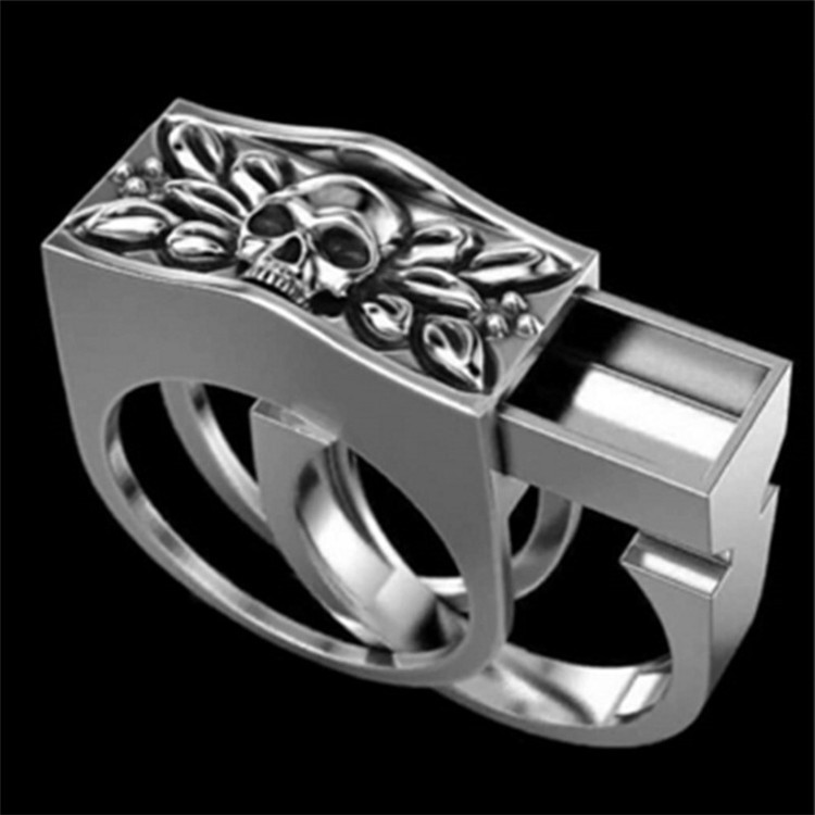 Longrui wish  best-selling ring punk style skull set ring exquisite men's and women's creative ring_voghion.com