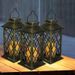Solar-Powered Hanging Palace Lantern – LED Flickering Candle Light For Christmas & Outdoor Decor (Yellow Flashing, 270mm)_voghion.com
