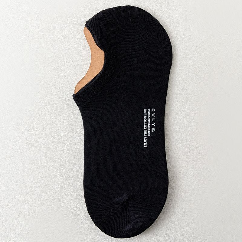 2025e Men's Show Cotton Deodorant Sweat Absorbent Non-Slip Low Cut Short Socks No Heel Drop Summer Thin Breathable Invisible_voghion.com