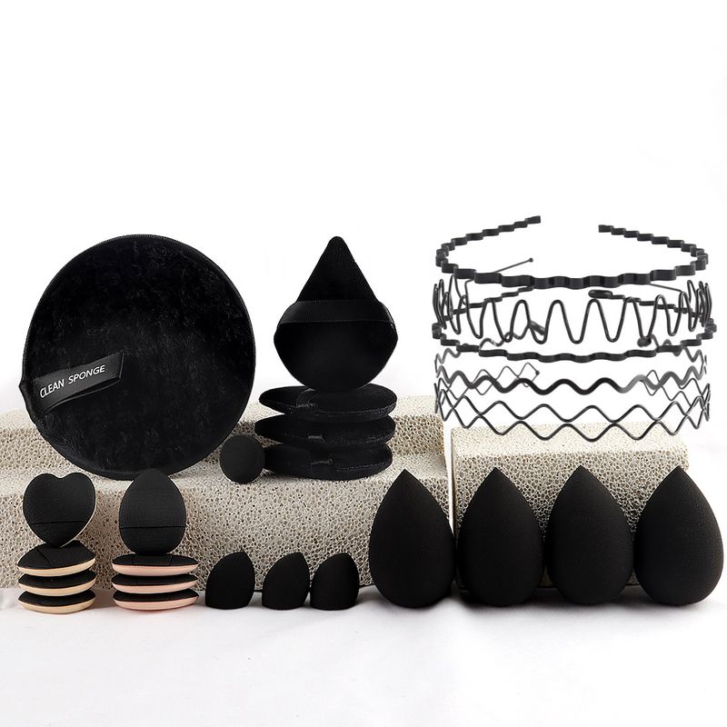 47 Piece Makeup Tool Set Small Fragrance Style Makeup Bag Makeup Brush Set Portable Wash Travel Powder Puff Makeup_voghion.com