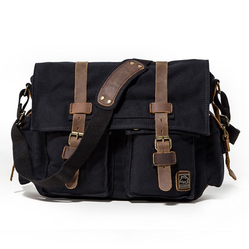 Borsa a tracolla da uomo in cotone a sette colori, alla moda, oversize, da 17 pollici, per computer, per il tempo libero, a tracolla singola, in tela_voghion.com