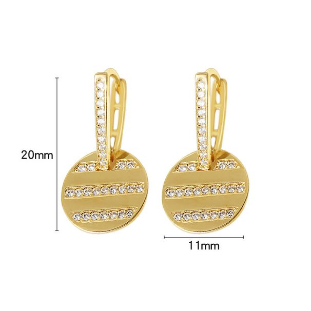 Ouerschnalle Ronn Mark Ouerréng elektroplatéiert Goldplated inlaid Zirkon weiblech Nisch_voghion.com