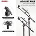 5 Core Microphone Stand Floor Height Adjustable W Extending Telescoping Boom Arm_voghion.com