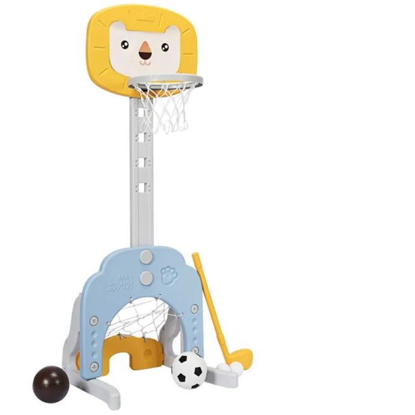 Set sportivo regolabile con canestro da basket 3 in 1_voghion.com
