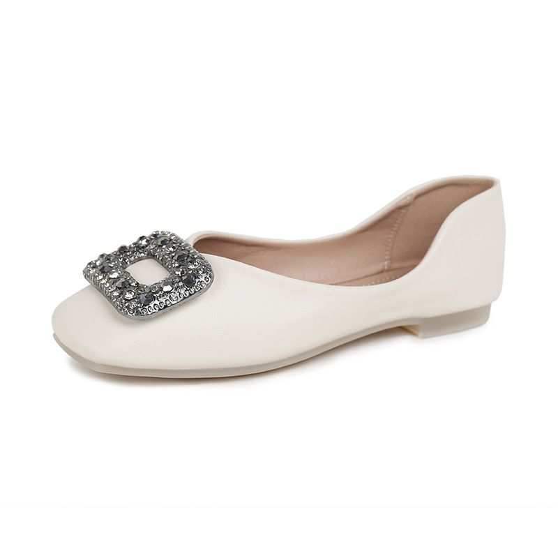 561 Huidong Yixin Da 2025 Low Heel High-End Square Buckle Diamond Single Women's Commuting Flat Shoes_voghion.com