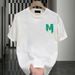 Men's Clothing 2025 High End And Niche Round Neck Light Luxury Men's Short Sleeved Pure Cotton Fashion Label Printed Youth T-shirt Trend_voghion.com