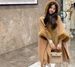 Woolen collar hooded fringe knitted shawl cape loose cardigan large size woolen coat woman_voghion.com