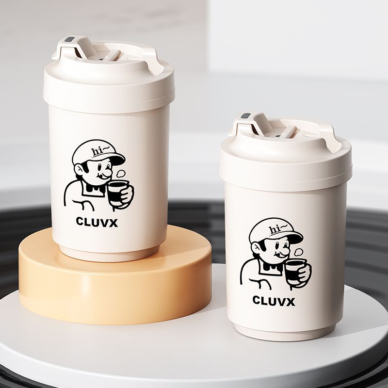 Respectful Treasure 304 Stainless Steel Double Layer Coffee Milk Internet Celebrity Instagram High Beauty Water Cup,_voghion.com