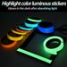 Ruban adhésif fluorescent lumineux, brille dans le noir, pour la sécurité, la décoration de la maison, avertissement_voghion.com