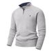 "Maglione da uomo slim fit con cerniera a un quarto – Pullover in maglia antipiega per abbigliamento casual e invernale"_voghion.com