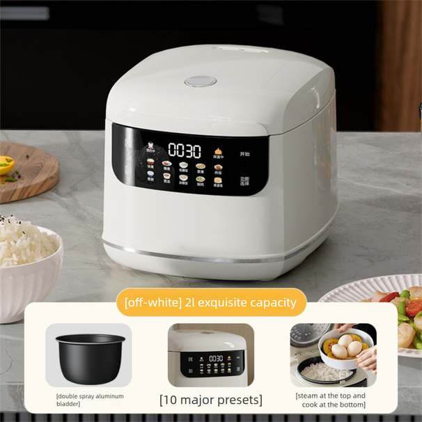 2L Mini Rice Cooker - Multifunctional Household Smart Pot For 2-3 People Compact 110V_voghion.com