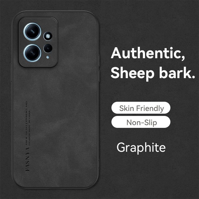 Magnetische schapenvacht lederen schokbestendige hoes voor Xiaomi Redmi Note 12 12C 11 11S 10A 10C 9A 9C 9T A1 Plus matte achterkant_voghion.com