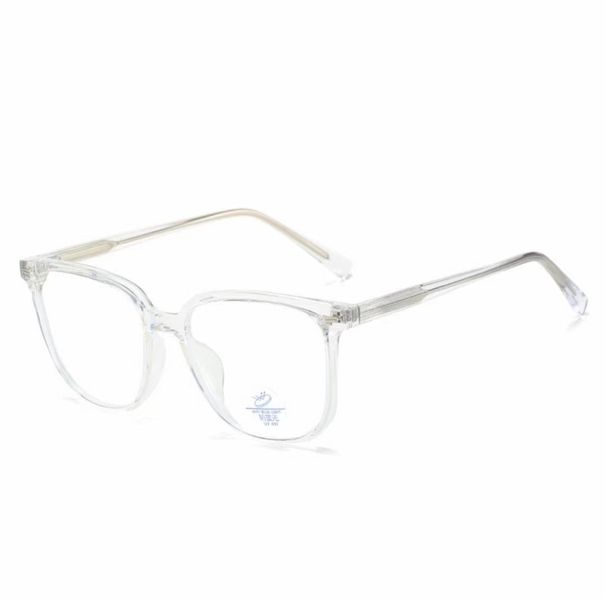 2023 New Men's and Women's Myopia Lens Fashion TR Anti Blue Light Glasses Insert Core Foot Transparent Frame Flat Mirror_voghion.com