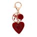 Portachiavi con ciondolo a forma di cuore con fiocco e pompon, grazioso ciondolo per borsa_voghion.com