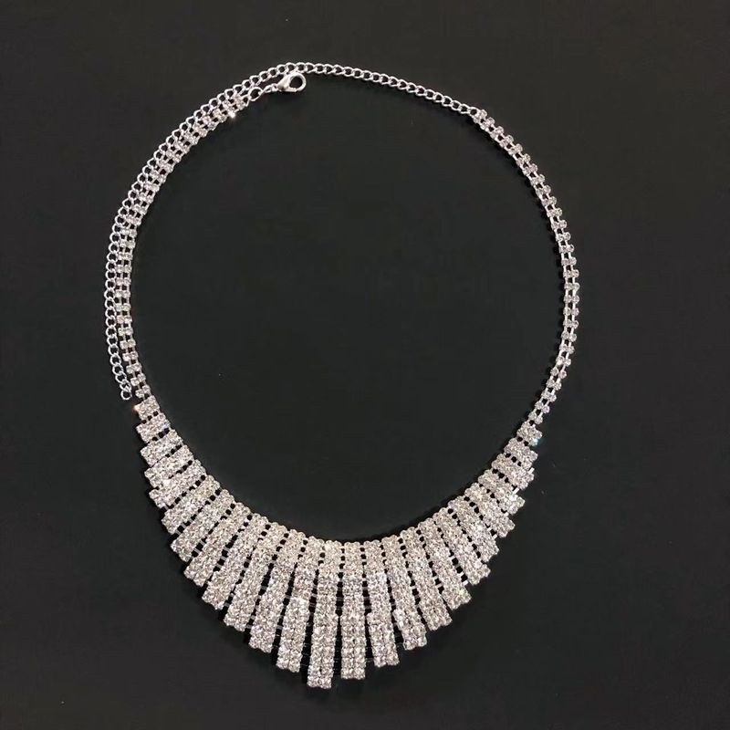 Bridal jewelry new style diamond tassel necklace ladies_voghion.com
