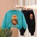 "Boys' Casual Two-Piece Sweatsuit Set – Comfortable Cotton Hoodie & Jogger Pants For Spring & Autumn (Ages 3-8, Multiple Colors)"_voghion.com