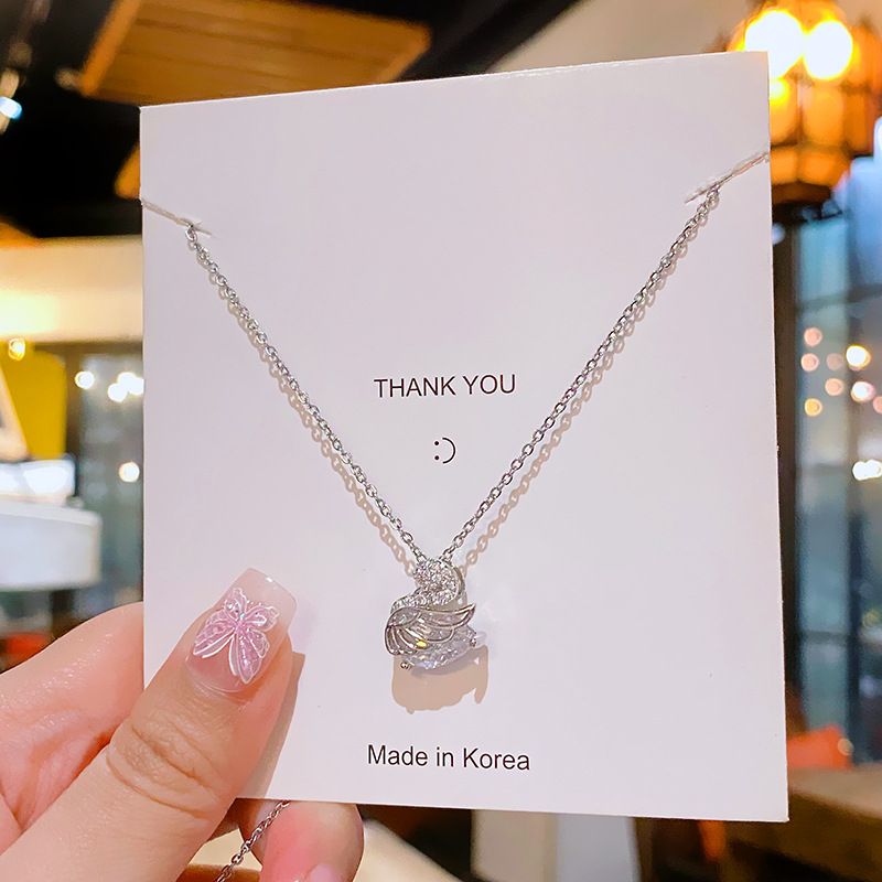 Chic Korean - Inspired Gold - Plated Swan Necklace For Women - Elegant High - End Clavicle Jewelry_voghion.com