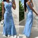 2025 Summer New Women's Casual Button Sleeveless Vest And Denim Skirt Two-Piece Set_voghion.com