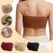 Plus Size Strapless Bra Without Chest Pads Breathable One-Shoulder Ruched Tube Top For Summer_voghion.com