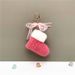 Väska Charm Julstövlar Nyckelring Söt Rosett Väska Hängsmycke Tecknad Plysch Bilnyckelring Ring Presenttillbehör_voghion.com