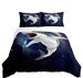 High quality home textile planet shark bed three set, digital printed bedding four piece set_voghion.com