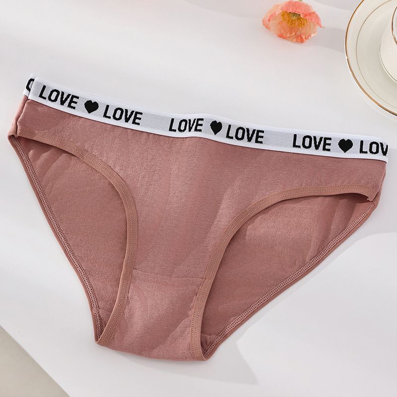 Women's Intimates Pure Cotton Soft And Comfortable Large Size Medium And Low Waist Triangle Underwear_voghion.com