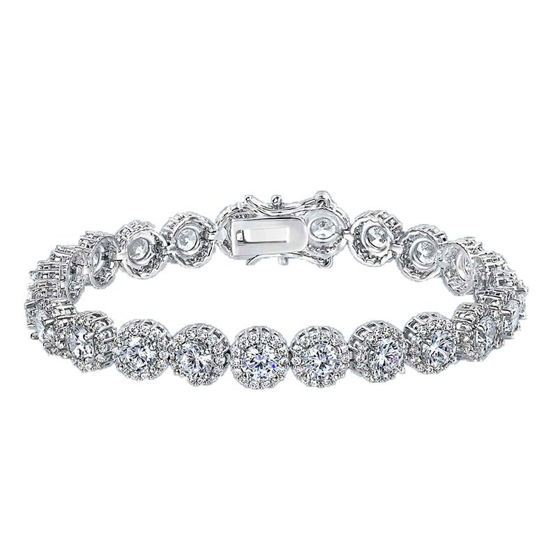 High-End Fashion Armband Hip-Hop Enkele Rij Vol Diamanten Zirkonia Sieraden Unisex Tennisketting_voghion.com