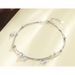 Pure silver ankle chain for women's light luxury niche Korean version versatile high-end gingko leaf double-layer foot_voghion.com