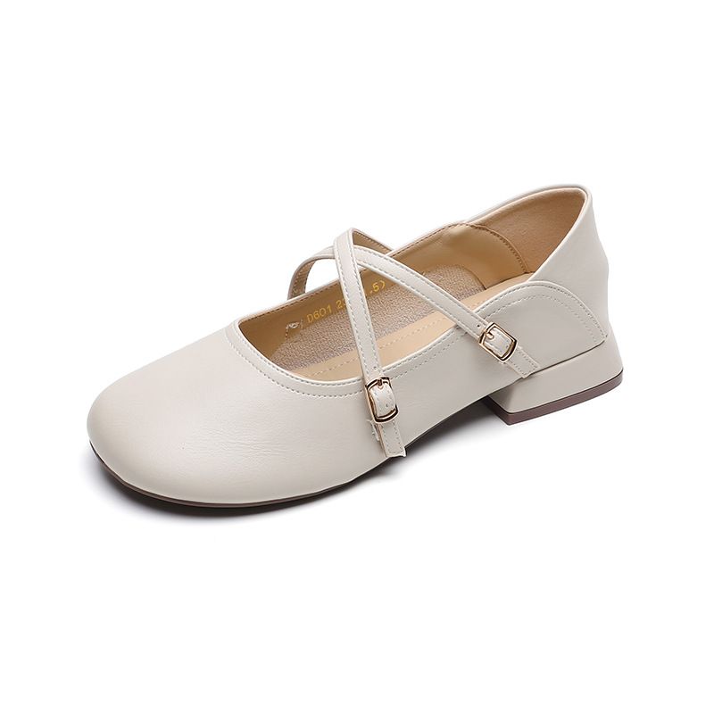 platform Mary Jane Shoes Women's French Spring Soft Sole Thick Heel Single Shoes Women's Round Head Japanese Large Size Women's Shoes_voghion.com