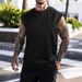 Men's Clothing Knitted Mesh Fitness Sports Slim Vest Running Vertical Striped Vest_voghion.com