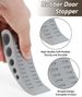 Door Stopper Wedge 3-Pack, Rubber Wall Protector With Holder, No Drill Noise Reduction For Home & Office_voghion.com