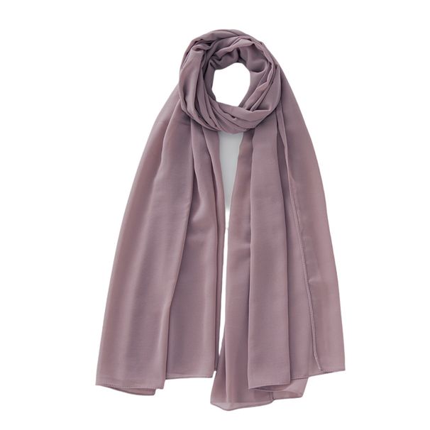 Asciugamano lungo tinta unita, asciugamano monocromatico a bolle, foulard da donna in chiffon di perle_voghion.com