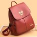 2024 Summer New Leisure Large Capacity Soft Leather Trendy Multi functional Student Backpack_voghion.com