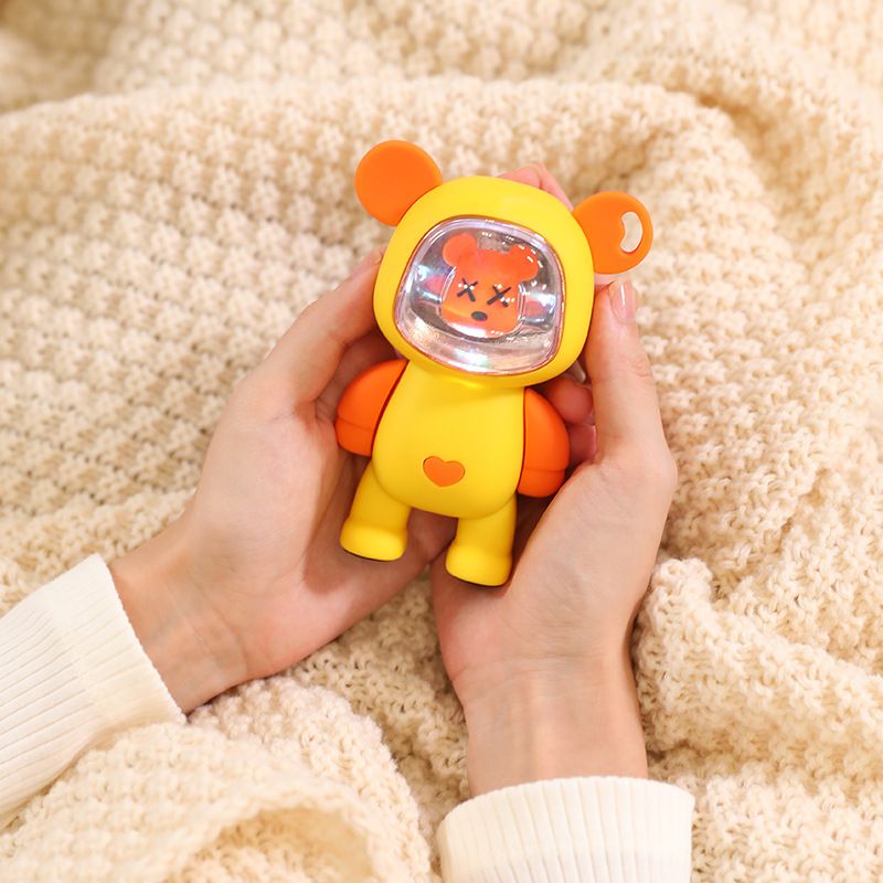 Cute Violent Bear Hand Warmer – USB Rechargeable Pocket Heater, 5V/5W Fast Heating, 600mAh Battery, 2-3 Hours Warmth_voghion.com