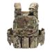 5PC Quick-Release Tactical Vest, 500D Nylon With Triple Mag Pouch & MOLLE Back Panel, Adjustable Multi-Purpose Chest Rig_voghion.com