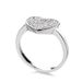 Anello da donna con diamanti a forma di cuore in argento sterling S925, design di nicchia leggero e di lusso, alla moda, per le dita_voghion.com